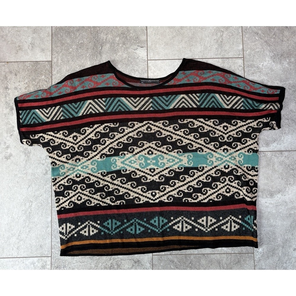 Peruvian Connection Women's L 100% Cotton Southwest Boho Natural Fibers Earthy
